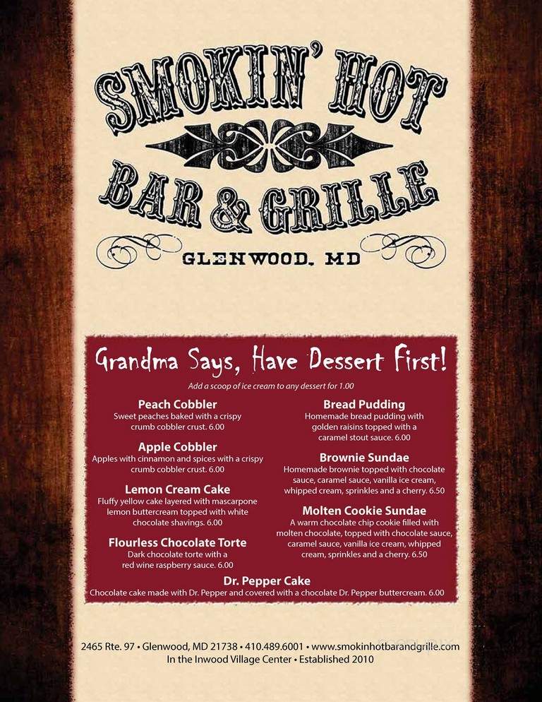 Smokin' Hot Bar & Grille - Glenwood, MD