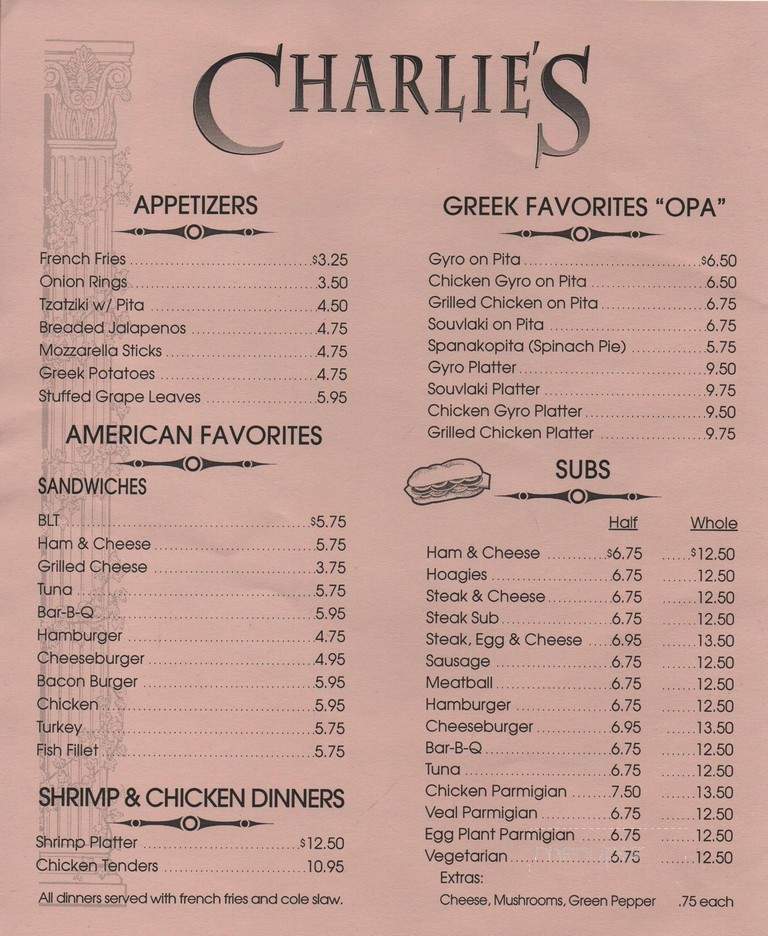 Charlie's Pizzaria Restaurant - Fort Washington, MD