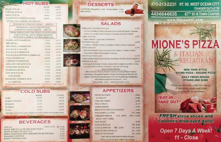 Mione's Pizza & Italian - Ocean City, MD