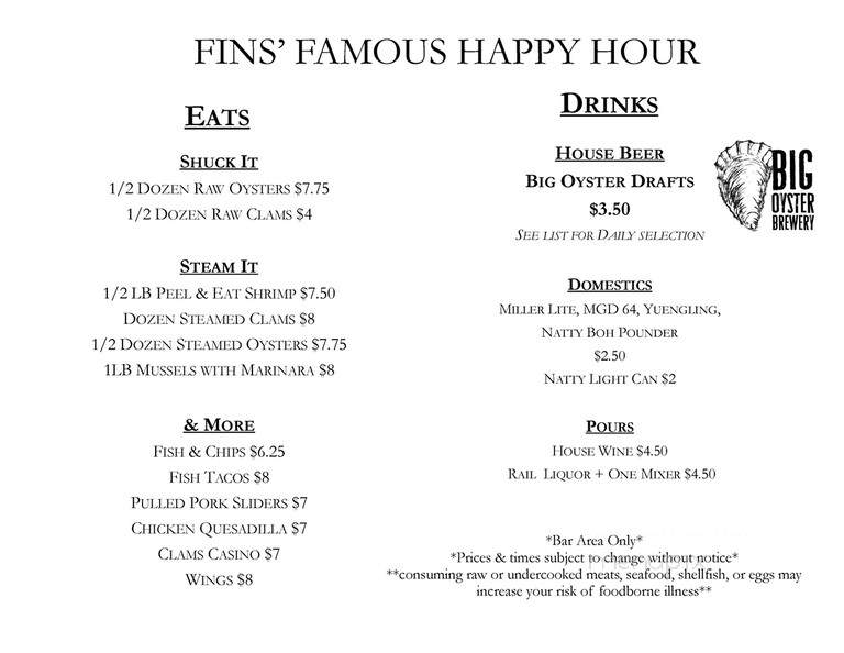 Fin's Ale House & Raw Bar - Berlin, MD