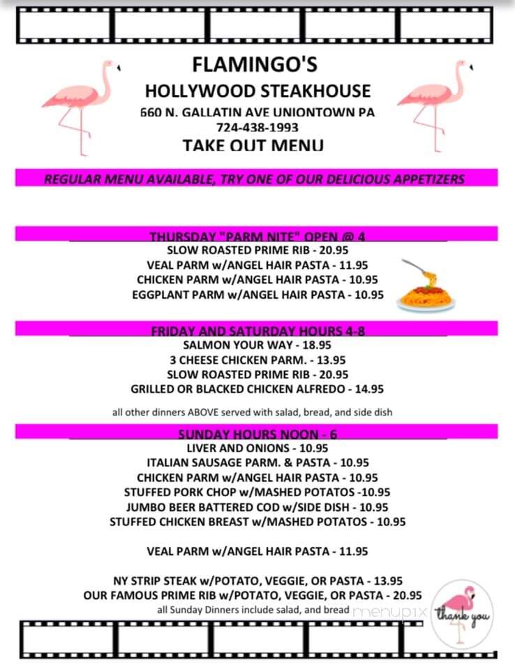 Flamingo's Hollywood Steakhouse - Uniontown, PA
