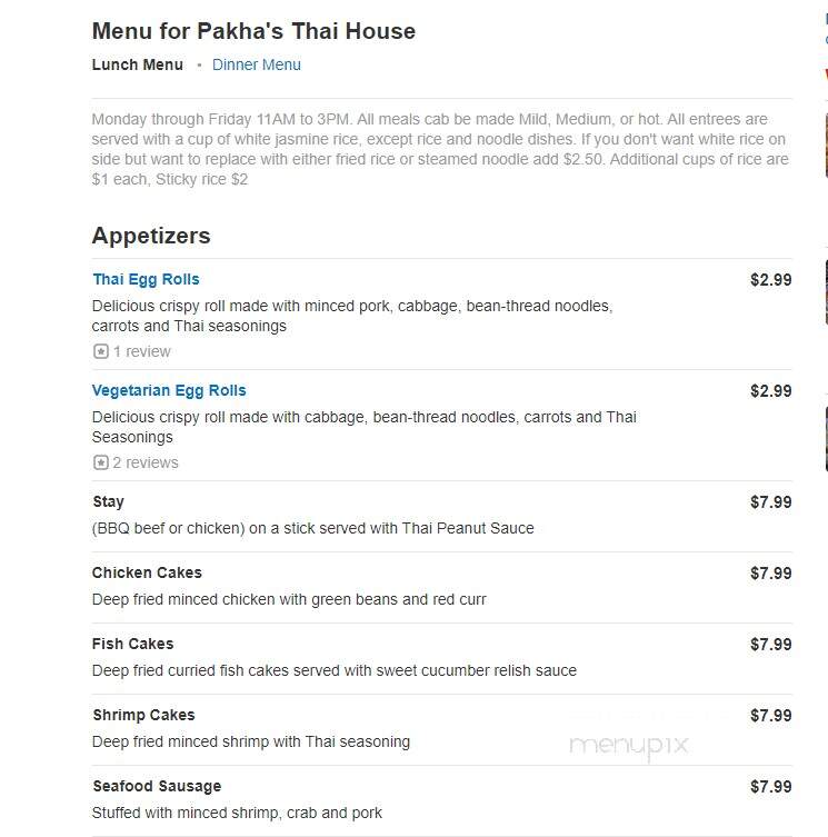 Pakha's Thai House - Dillsburg, PA