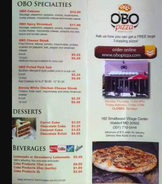 OBO Pizza - Waldorf, MD