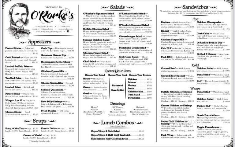 O'Rorke's Eatery & Spirits - Gettysburg, PA