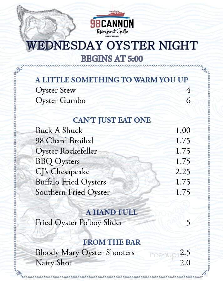 98 Cannon Riverfront Grille - Chestertown, MD