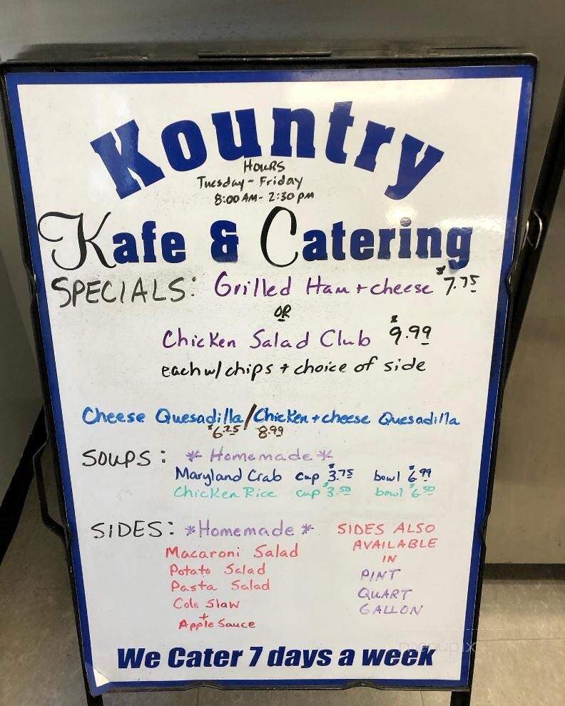 Kountry Kafe and Katering - Westminster, MD