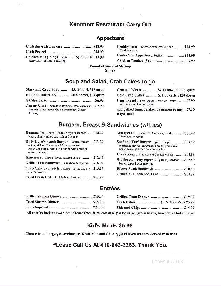 Kentmorr Restaurant & Crab House - Stevensville, MD