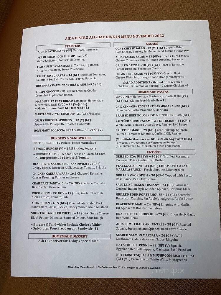 Aida Bistro - Columbia, MD