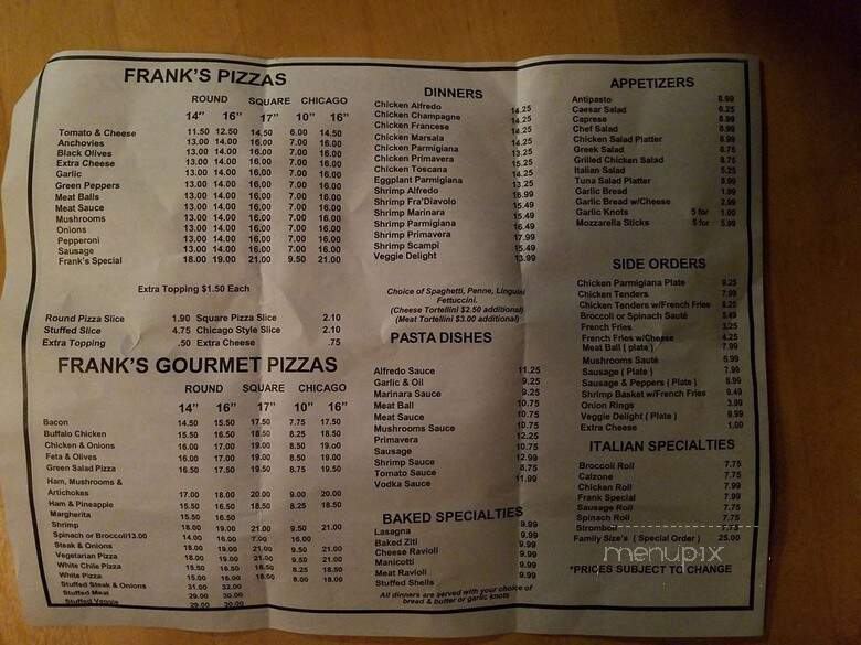 Franks Pizza - Sykesville, MD